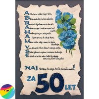 Leseni napis za 50 let - Abraham Moder